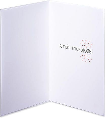 Papyrus Romantic Valentines Day Card (I Could Explode)