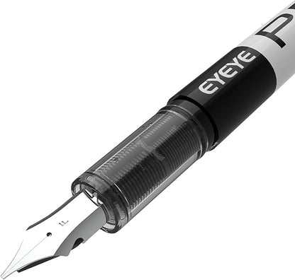 EYEYE Disposable Fountain Pens, 8 Pack 3 Colors Fine Point Pens Stainless Steel Nib, Fountain Pens Smooth Writing for Calligraphy, Journaling, Drafting, Sketching, Doodling & Office Supplies