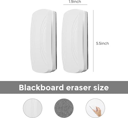 Ddaowanx Whiteboard Eraser, Magnetic Dry Erase Eraser, Glass Board Eraser,School and Office Supplies (4 Pack/White)