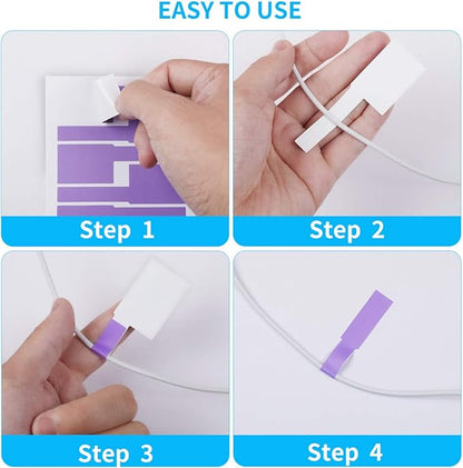 White Cable Labels, 300 Premium Wire Label Tags for Electronics, Printable Cord Labeling Tags for Ethernet and Network, Write on Labels for Cable Management