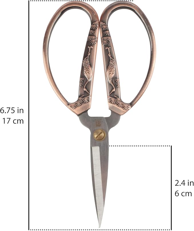 JubileeYarn Classic Chinese Small Embroidery Craft Scissors - Copper - 10 Scissors