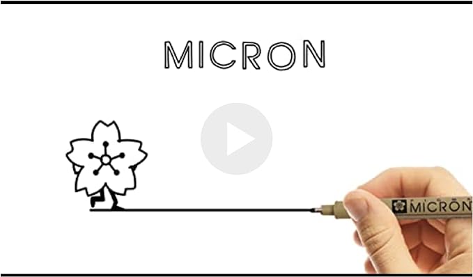 SAKURA Pigma Micron Fineliner Pens - Archival Black Ink Pens - Pens for Writing, Drawing, or Journaling - Assorted Point Sizes - 6 Pack