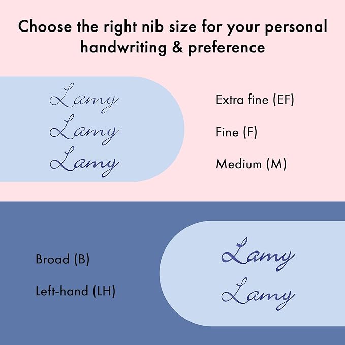 LAMY safari lightrose - Fountain Pen with ergonomic grip & polished steel nib in size B - ideal for any Writing & Calligraphy - including LAMY T 10 blue cartridge - Right-Handed
