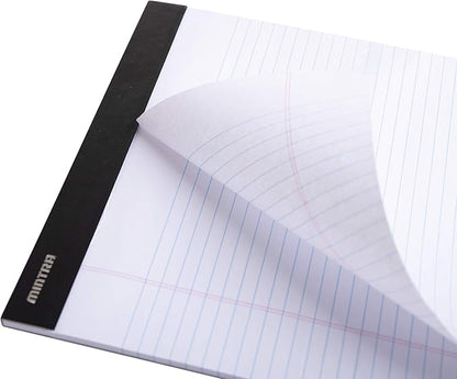 Mintra Office Legal Pads, ((xBasic, 8.5in x 11in, Wide (White), 36pk (6-6pks)), 50 Sheets per Notepad, Micro perforated Writing Pad, Notebook Paper for School, College, Office, Work