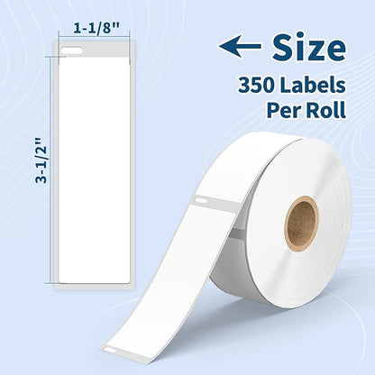 Tacnology 12 Rolls 4200 Labels Direct Thermal Labels Compatible with DYMO 30252 (1-1/8" x 3-1/2") Address & Barcode for Dymo Label 450, 450 Turbo,4X & Zebra Desktop Printers