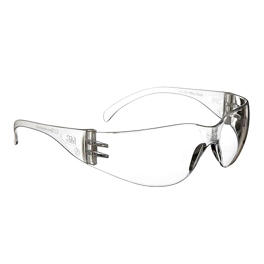 3M Safety Glasses, Virtua, 20 Pair, ANSI Z87, Unisex, Anti-Fog, Scratch Resistant, Clear Lens, Clear Frame, Affordable Eye Protection, Lightweight, Wraparound Coverage