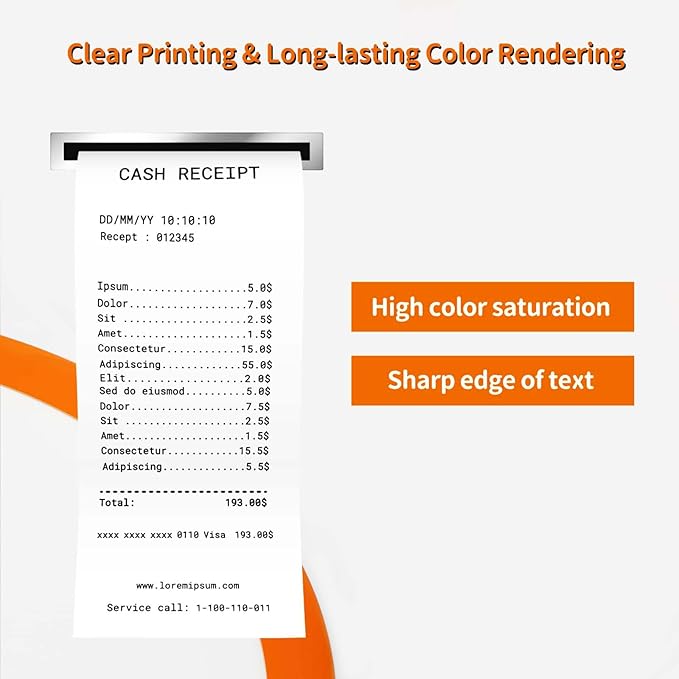 2 1/4'' x 85' Thermal Receipt Paper, 100 Rolls