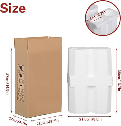 Universal Double Bottle Wine Shipping Box with Protective Foam Wine Shipping Box for Glasses Corrugated Paper Shipping Boxes All-in-One Protective Wine Shipper Wine Boxes for Moving Wine Bottle