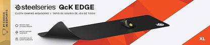 SteelSeries QcK Gaming Mouse Pad - XL Stitched Edge Cloth - Extra Durable - Sized to Cover Desks