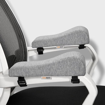 Memory Foam Armrest Pads for Office Chairs Grey Chair Arm Rest Cushion for Elbows and Forearms Pressure Relief(Set of 2)