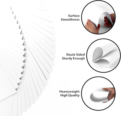 100 Sheets White Cardstock 13” x 19”, 92lb/250gsm Black Card Stock, Thick Card Stock Paper, Heavy Cardstock Paper for Printer, Resume, Scrapbooks, Art, Crafts, Business Cards