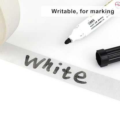 4 Pack White Artist Tape - Art Masking Tape for Watercolor Paper, Canvas Acrylic Painting, Curves, Framing, Paint, Gouache, Console - Acid Free Drafting Tape 0.80" Wide - 360FT Total