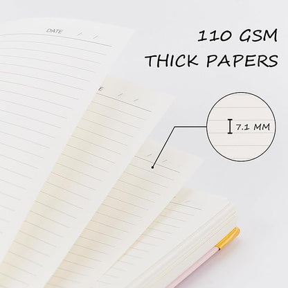 Hardcover Spiral Notebook, 8.5 x 11 IN Notebooks College Ruled, 110 GSM Thick Lined Paper Notebooks for Work, School and Travel, 300 Pages Journals for Writing, Large Journal for Women and Men Blue