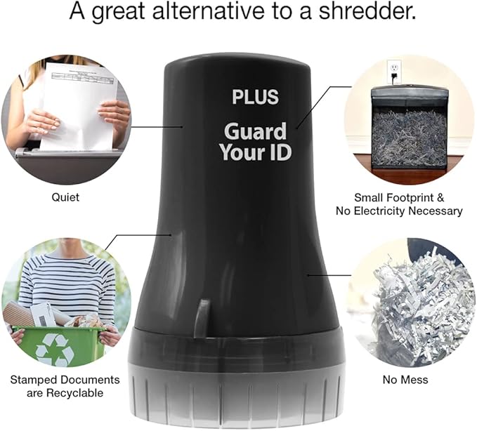 Wide Advanced Confidentiality Roller Stamp by Guard Your ID for Personal Information Concealment, As Seen on TV (3-Pack, Black)
