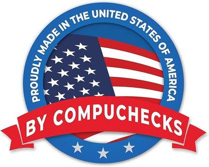 Compuchecks Top Blank Check Paper - 100 Pack, Quick-Books & Laser Printer Compatible - Security Business Checks with Voucher - 8.5" x 11" Gold Diamond