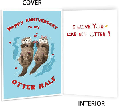 Anniversary Card Gift for Wife, Husband,Boyfriend or Girlfriend,Romantic Anniversary Card for Men Women,Wedding Anniversary Cards for Him Her,Love Card for Couple
