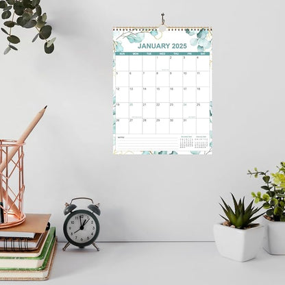 2025 Calendar - Calendar 2025-2026 from January 2025 - June 2026, 18 Months Calendar with Thick Paper, 12" x 14.5", Vertical Calendar, Leaf