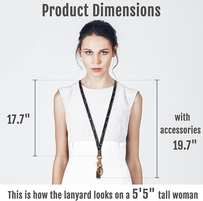 MNGARISTA Neck Lanyard for Keys, Floral Key Lanyard for Women, Durable ID Lanyards with Keyring and Clasp for ID Badges, School ID or Wallets, Original