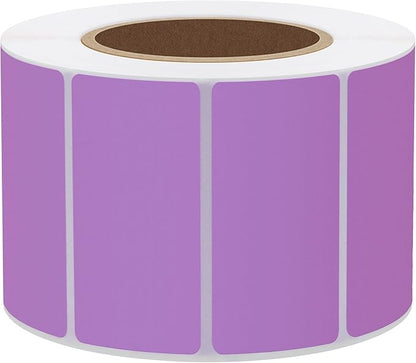 Hybsk 2x1 inch Color Direct Thermal Labels for Shipping, Barcodes, Address, Compatible with Rollo Label Printer & Zebra Desktop Printers,(2"x1",Purple)