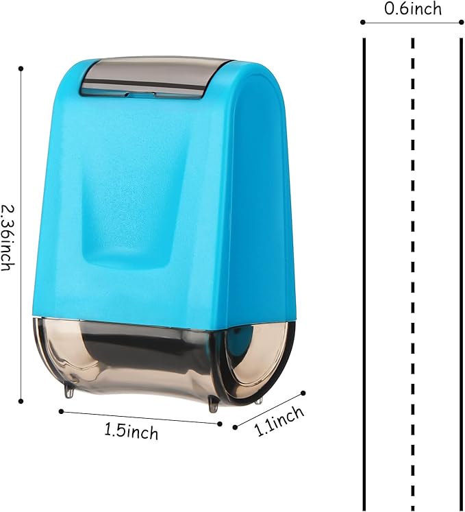 Sherr 2 Handwriting Line Stamp Roller Dashed Handwriting Lines Practice Roller Stamp for Kids, Teachers Kindergarten Education Classroom Back to School Need(2.72 x 2.44 x 1.54 Inch,Yellow, Blue)