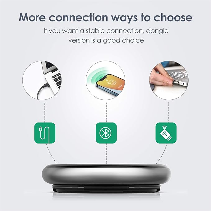 Yealink Bluetooth Speakerphone Conference Speakerphone Microphone Teams Certified CP700 USB Speaker Full Duplex Noise Reduction Algorithm Home Office 360° Voice Pickup