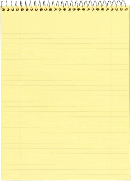 Mead Legal Pad Writing Pads, Top Bound, Wide Ruled Paper, 8-1/2" x 11", 70 Sheets, Great for Use as Home Office Supplies, Memo Pads, Note Pads, or Steno Pads, Letter Writing, Canary Yellow (MEA59880)