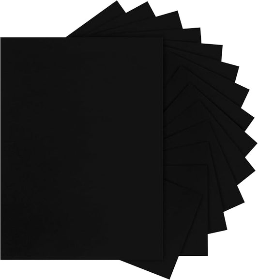 40 Sheets Black Cardstock 8.5 x 11 Scrapbooking Cards, 200gsm/75lb Thick Black Construction Paper Card Stock for DIY Card Making, Greeting Cards, School Crafting, Wedding Invitations, Menus