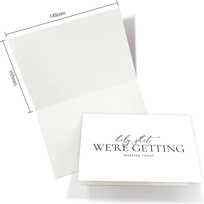 Set of 2 Funny Wedding Gift Cards, To My Groom Bride On Our Wedding Day Card, Wedding Day Vows Card for Wife Husband.（HOLY A）