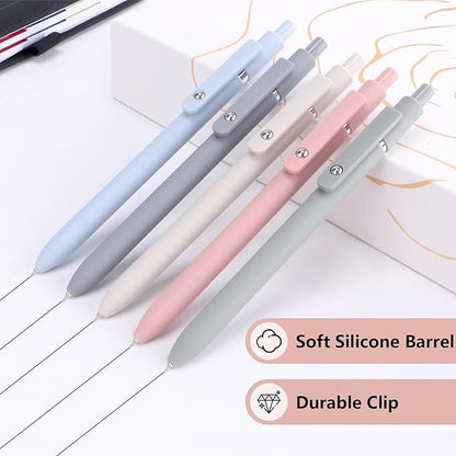 ITAWIXS Aesthetic Gel Ink Pens, 10pcs Fine Point Smooth Writing Pens, Office Desk Accessories, Cute Morandi Pens for journaling School Office Supplies, Gifts for Women and Men