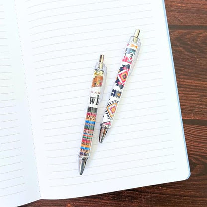 10PC Western Pens Pen Cowboy Cowgirl Highland Cow Cactus Back to School Office Supplies Stuff Items Themed Party Favors Classroom Goodie Bags Decoration Desk Decor Notebooks for Adults Women