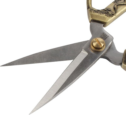 JubileeYarn Crane Motif Small Embroidery Craft Scissors - Bronze - 3 Scissors
