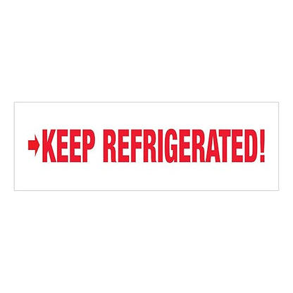 Aviditi Tape Logic 2 Inch x 110 Yard 2.2 Mil Red/White, Heavy Duty Packing Tape,"Keep Refrigerated" 6 Pack, Perfect for Packing, Shipping, Moving, Home and Office