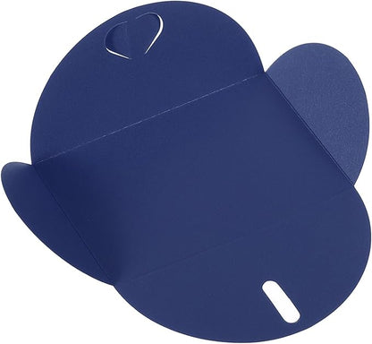 PATIKIL Gift Card Envelopes, 12 Pack Heart Shaped Clasp Small Gift Cards Holder Mini Envelope for Birthdays Weddings, Dark Blue