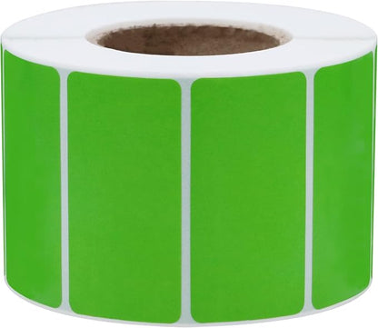 Hybsk 2x1 inch Color Direct Thermal Labels for Shipping, Barcodes, Address, Compatible with Rollo Label Printer & Zebra Desktop Printers(2"x1",Green)