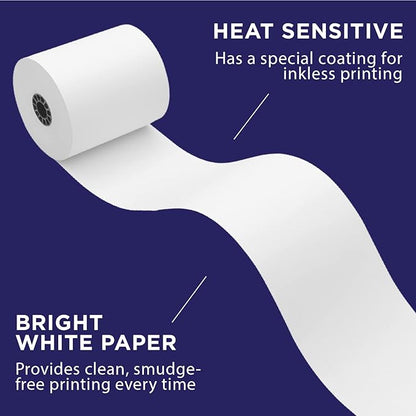 Thermal Paper for Toast POS (Toast TP200 Thermal Printer) by Paper Planet | Credit Card Machine Receipt Paper for Toast TP200 Terminal Printer | 20 Rolls