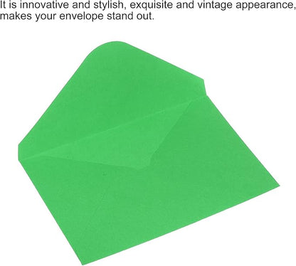 PATIKIL Mini Envelopes, 50 Pack Gift Cards Business Cards Envelope for Invitation Graduation, Green
