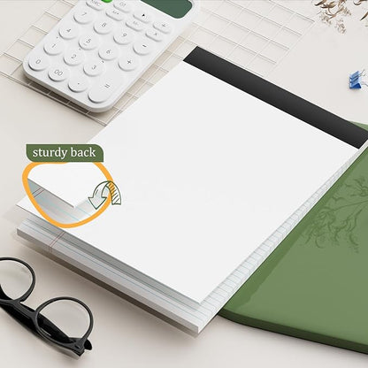 12 Pack of Legal Pads 8.5 x 11.75 College Ruled Notebook White Paper Note Pad Narrow Ruled 30 Sheets Notepads Perforated Writing Pad Clear Print 8x11 Legal Pads Pads of Paper