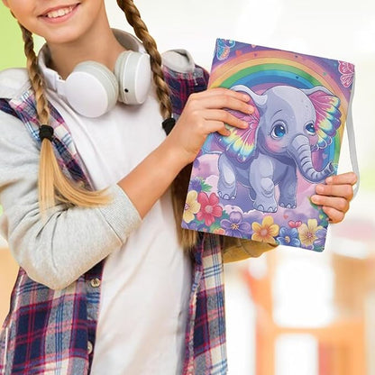 Gomyblomy Daisy Book Sleeve Covers for Paperbacks Rooster Chicken Print Jumbo Book Sox Protective Textbooks Cover Stretchable Fabric Book Cloth School Office Supplies for Women Girls