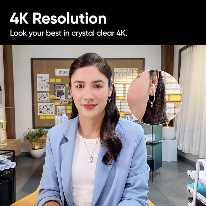 Insta360 Link - PTZ 4K Webcam with 1/2" Sensor, AI Tracking, Gesture Control, HDR, Noise-Canceling Microphones, Specialized Modes, Webcam for Laptop, Video Camera for Video Calls, Live Streaming