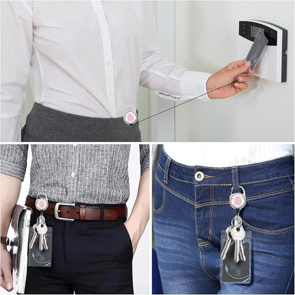 Mental Health Matters Badge Reel Holder Retractable Heavy Duty with 360° Swivel Carabiner Belt Clip, Cute Cartoon Brain Nurse Doctor Retractable Keychain ID Clip ID Holder Name Badge Clip