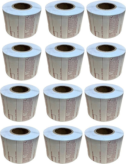 LST-8040 Printing Scale Label, All RED Letters, 58 x 60 mm, UPC 12 Rolls