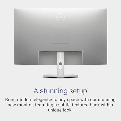 Dell S3222HN Curved Monitor - 31.5-inch FHD (1920x1080) 75Hz 4Ms 1800R Curved Display, HDMI Connectivity, AMD FreeSync Technology, Tilt Adjustability - Silver