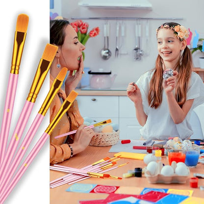Paint Brushes Set, 20 Pcs Paint Brushes for Acrylic Painting, Oil Watercolor Acrylic Paint Brush, Artist Paintbrushes for Body Face Rock Canvas, Kids Adult Drawing Arts Crafts Supplies, Blush