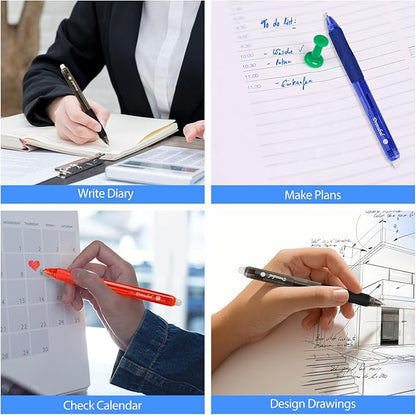8-Pack Erasable Pen Set,Erasable pens, Erasable Gel Pen, 12-Pack, fine 0.7mm Erasable Pen for a smooth writing experience - perfect for school, office and as a gift for kids or friends.