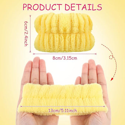 Chuangdi 4 Pairs Wrist Bands for Washing Face Wrist Spa Microfiber Wash Towel Band Scrunchies Absorbent Wristbands Sweatband for Women Prevent Liquid from Spilling