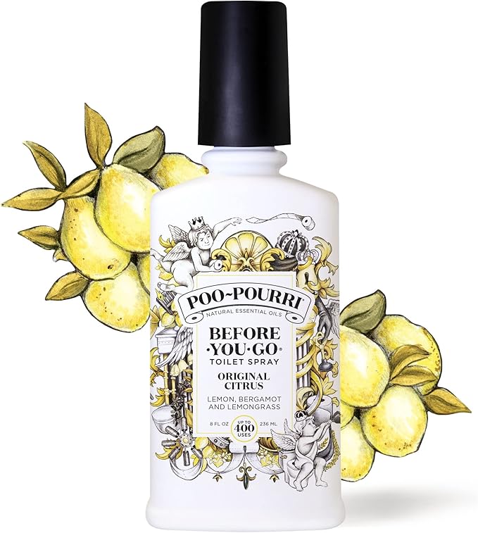 Poo-Pourri Before-You-Go Toilet Spray, Original Citrus, 8 Fl Oz - Lemon, Bergamot and Lemongrass