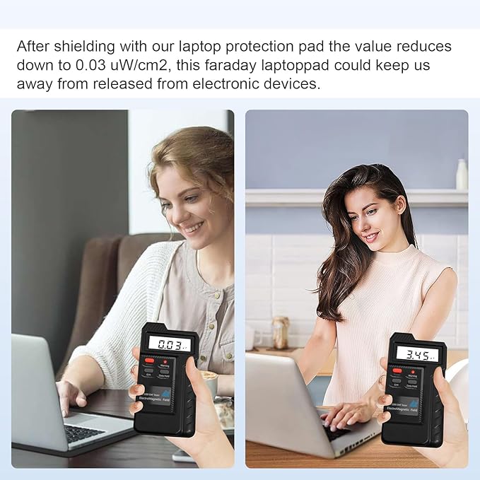 Laptop Protective Pad, Electromagnetic Radiation Laptop Protective Pad, Suitable for Laptops, Tablets, and Mobile Phones, Easy to Carry (11.8x15.7inch Grey)