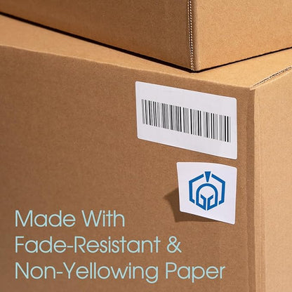 3 1/2" X 5" Matte White Printable Labels Compatible with Inkjet and Laser Printers - 250 Sheets, 1000 Stickers for Shipping, Mailing, and Organization - Spartan Industrial