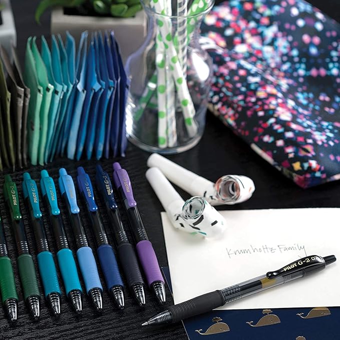 Pilot, G2 Premium Gel Roller Pens, Fine Point 0.7 mm, Assorted Colors, Pack of 7