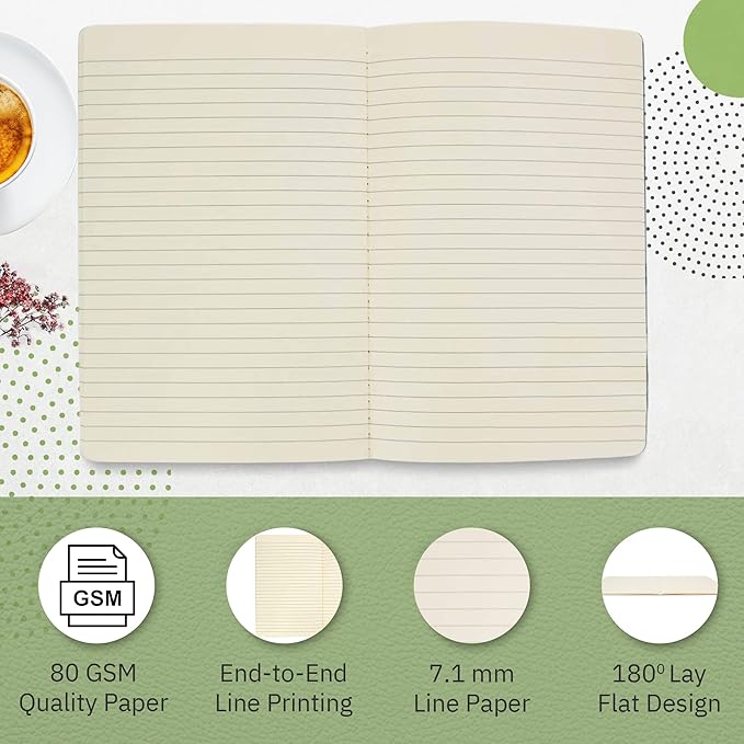 Simply Genius A5 Notebooks for Work, Travel, Business, School & More - College Ruled Notebook - Softcover Journals for Women & Men - Lined Note Books with 92 pages, 5.5" x 8.3" (Brown, 30 pack)